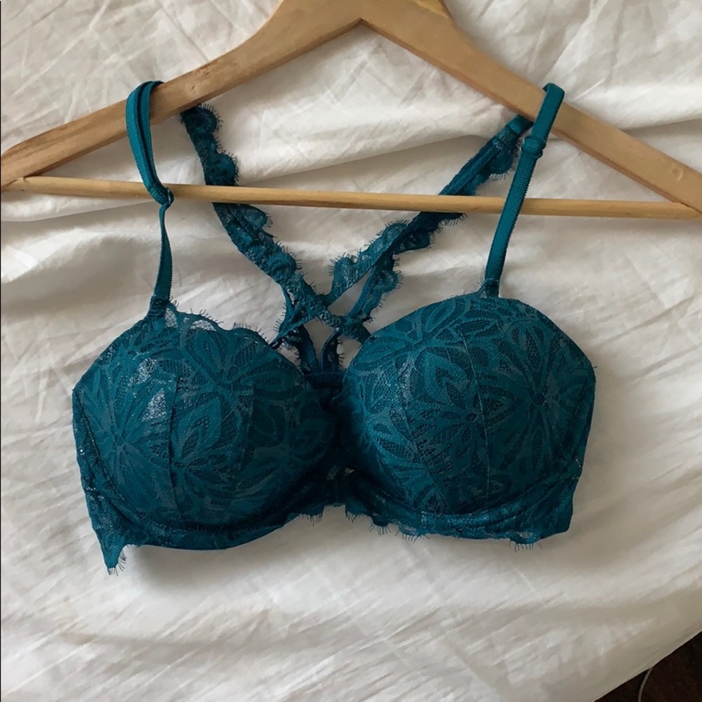 vs pink push up front clasp bra